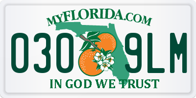 FL license plate 0309LM