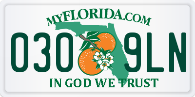 FL license plate 0309LN