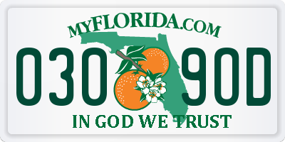 FL license plate 0309OD