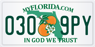FL license plate 0309PY