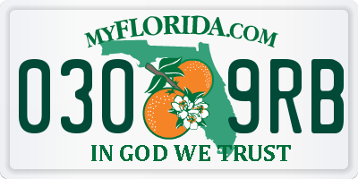 FL license plate 0309RB