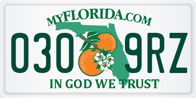 FL license plate 0309RZ