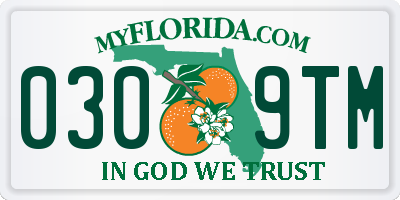 FL license plate 0309TM