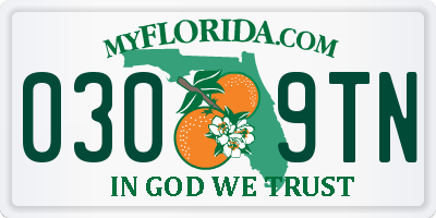 FL license plate 0309TN