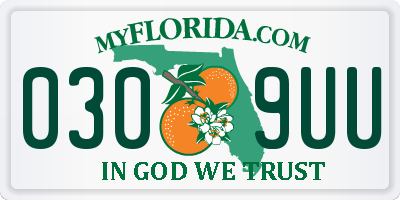 FL license plate 0309UU