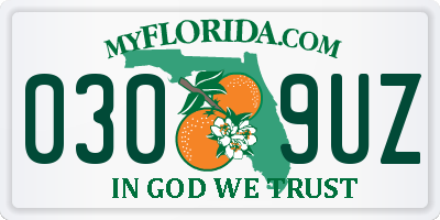 FL license plate 0309UZ