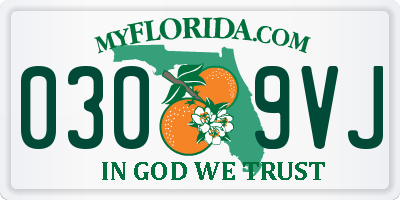 FL license plate 0309VJ