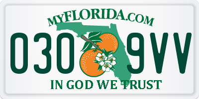 FL license plate 0309VV