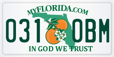 FL license plate 0310BM