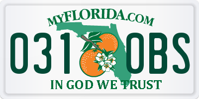 FL license plate 0310BS