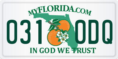 FL license plate 0310DQ