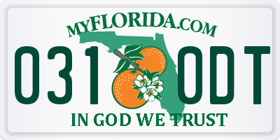 FL license plate 0310DT