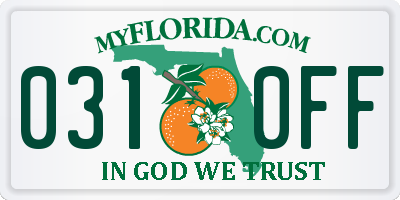 FL license plate 0310FF