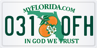FL license plate 0310FH