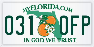 FL license plate 0310FP