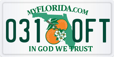 FL license plate 0310FT
