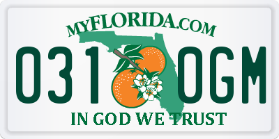 FL license plate 0310GM