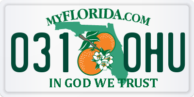 FL license plate 0310HU