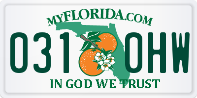 FL license plate 0310HW