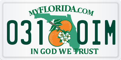FL license plate 0310IM