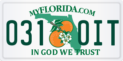 FL license plate 0310IT