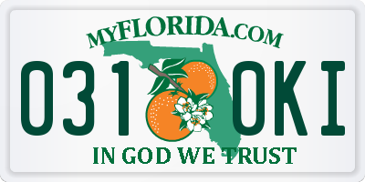 FL license plate 0310KI