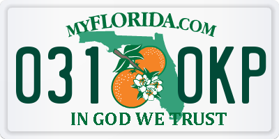 FL license plate 0310KP