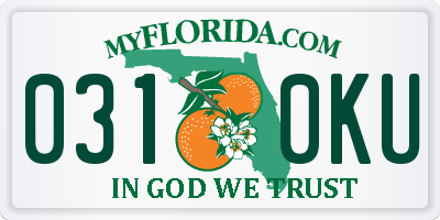 FL license plate 0310KU