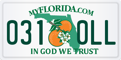 FL license plate 0310LL