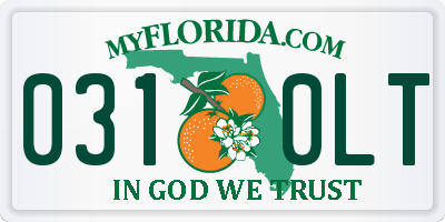 FL license plate 0310LT