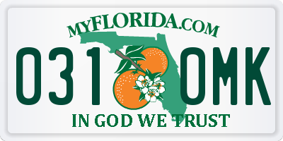 FL license plate 0310MK