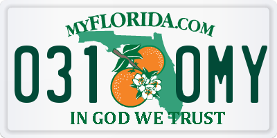 FL license plate 0310MY