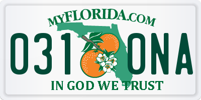 FL license plate 0310NA