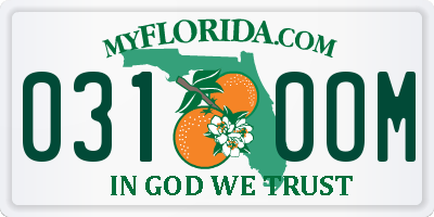 FL license plate 0310OM