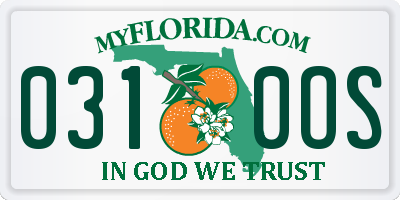 FL license plate 0310OS