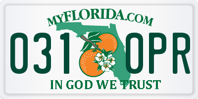 FL license plate 0310PR