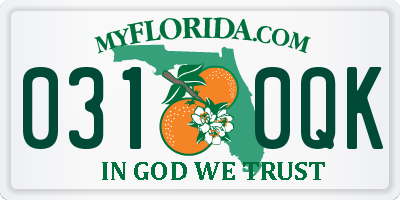 FL license plate 0310QK
