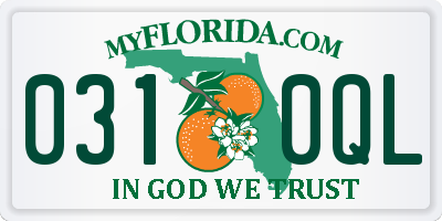 FL license plate 0310QL