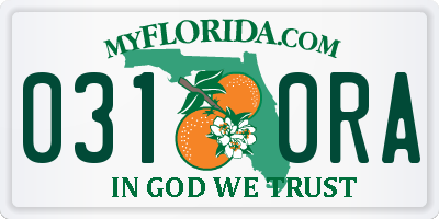 FL license plate 0310RA