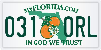 FL license plate 0310RL