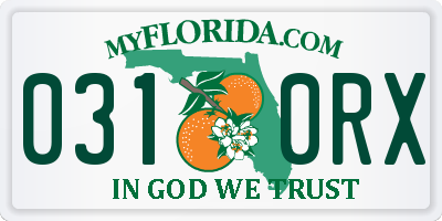 FL license plate 0310RX
