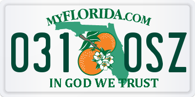 FL license plate 0310SZ