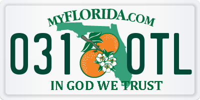 FL license plate 0310TL