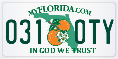 FL license plate 0310TY