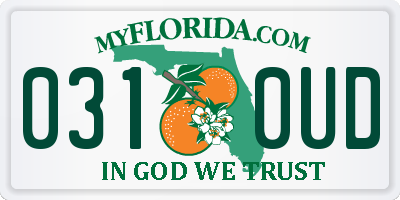 FL license plate 0310UD