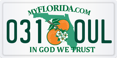 FL license plate 0310UL