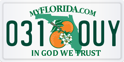 FL license plate 0310UY