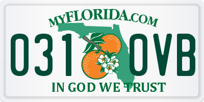 FL license plate 0310VB