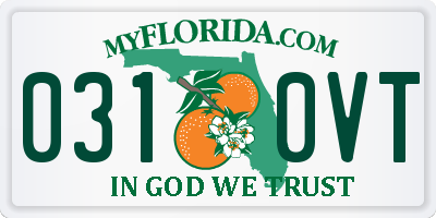 FL license plate 0310VT