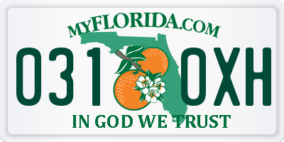 FL license plate 0310XH